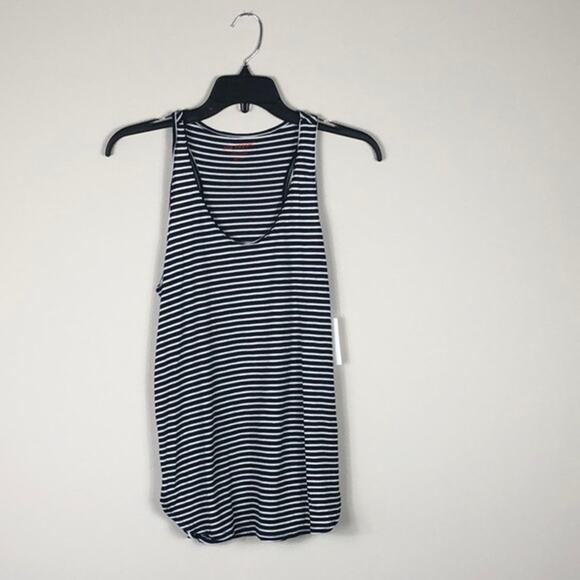 Joe Fresh Top Navy Blue Striped Tank Top - Picture 4 of 5